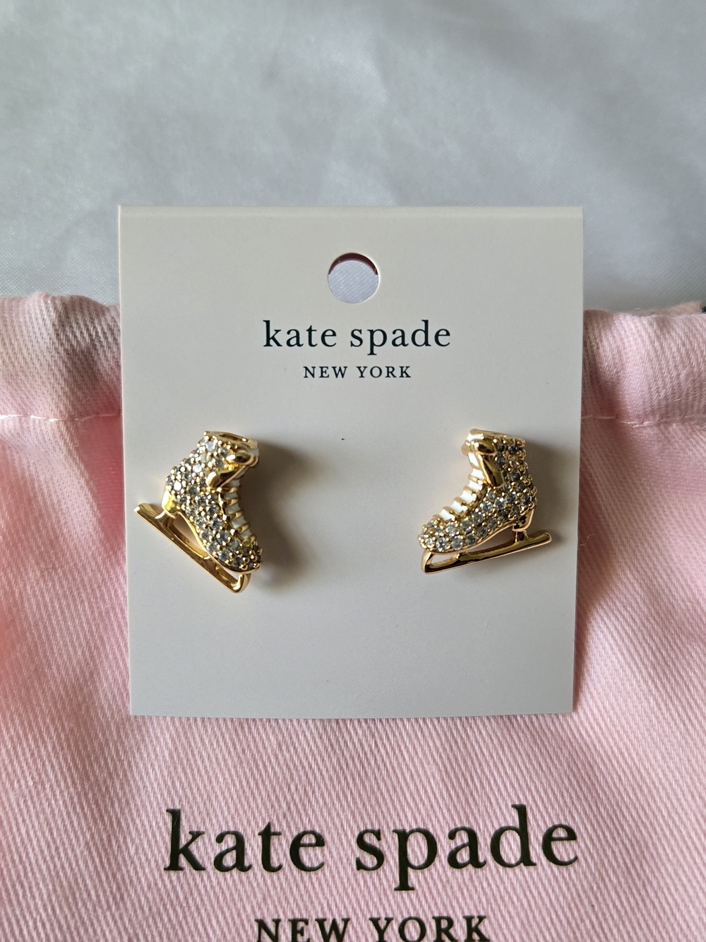 kate spade NWT Snow Day Stud Earrings with Dust Bag - Picture 2 of 4